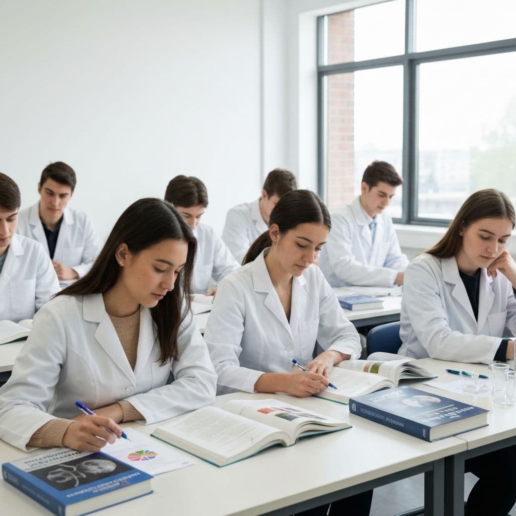 Students in medical lab
