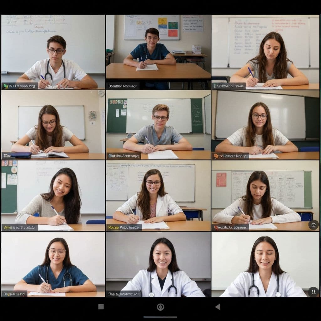 High school students participating in online cardiology cohort via Zoom